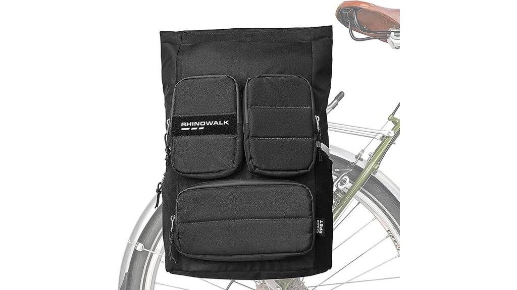 bike pannier bag with rain cover