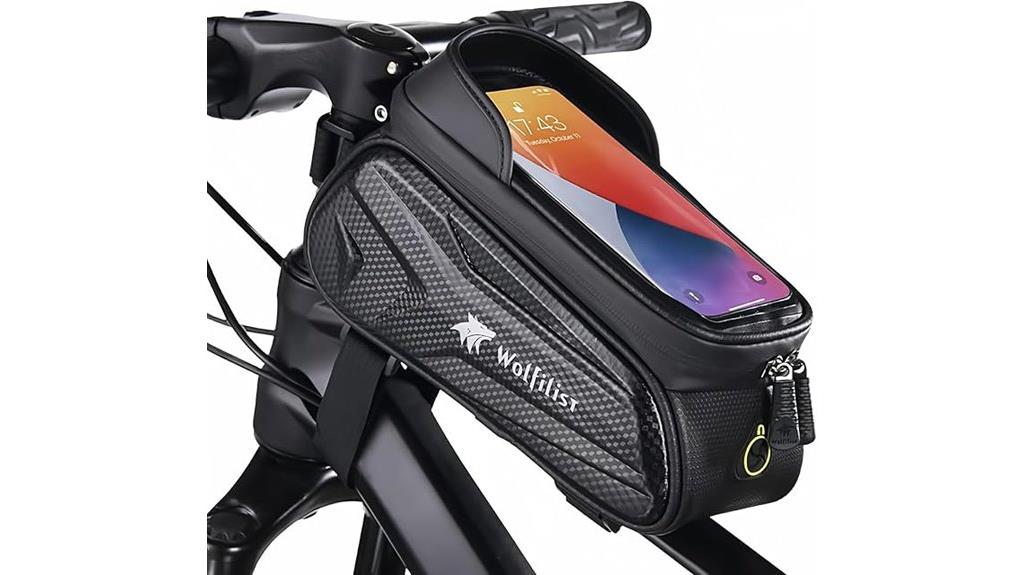 bike phone bag with rain cover