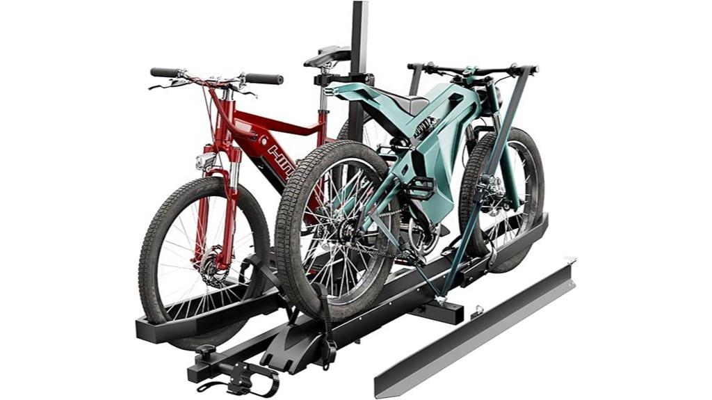 bike rack with ramp