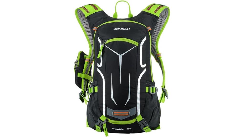 black 18l cycling backpack