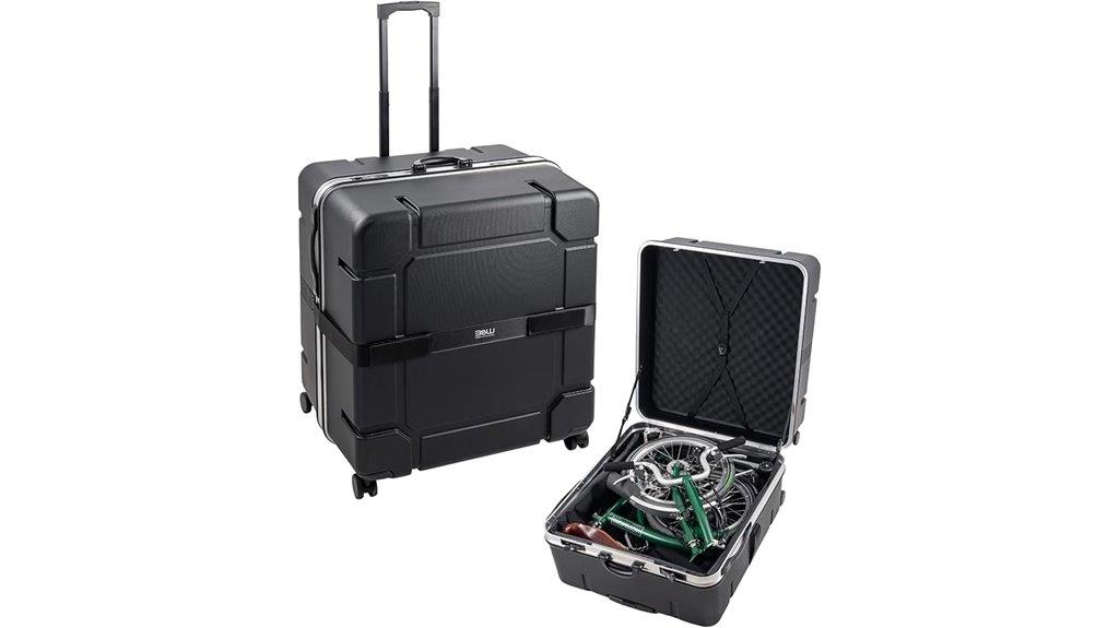 black and white brompton bike case
