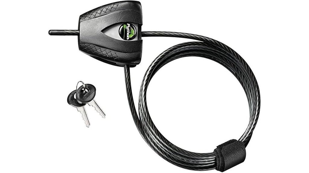 black python bike lock