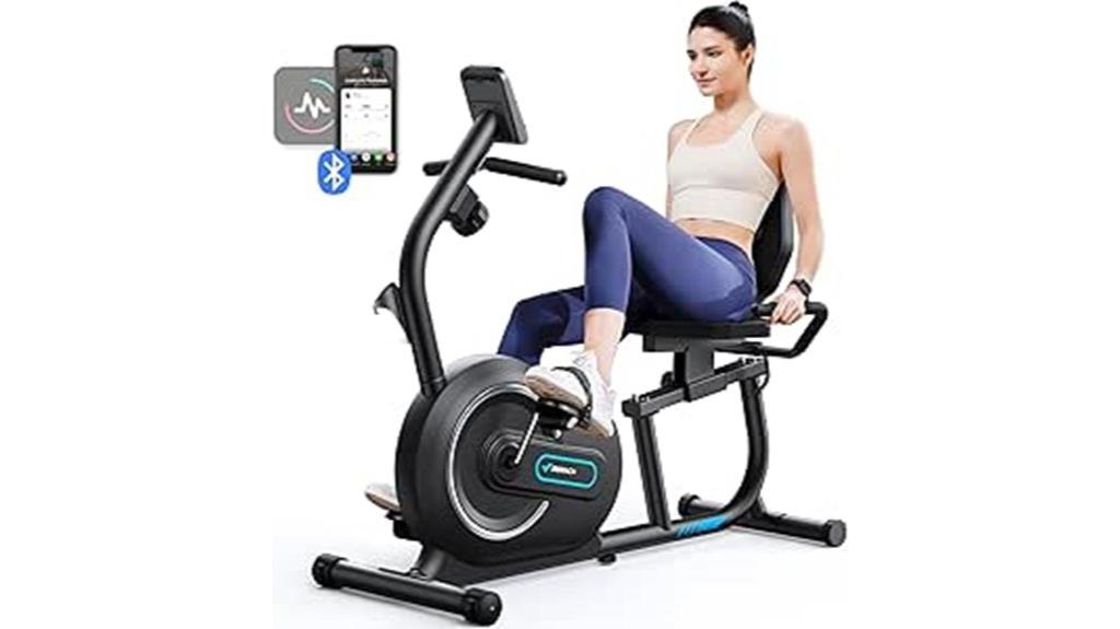 bluetooth enabled recumbent bike