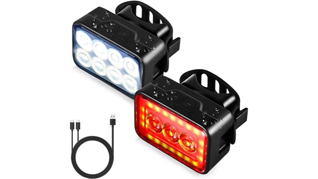 bright usb rechargeable bike lights