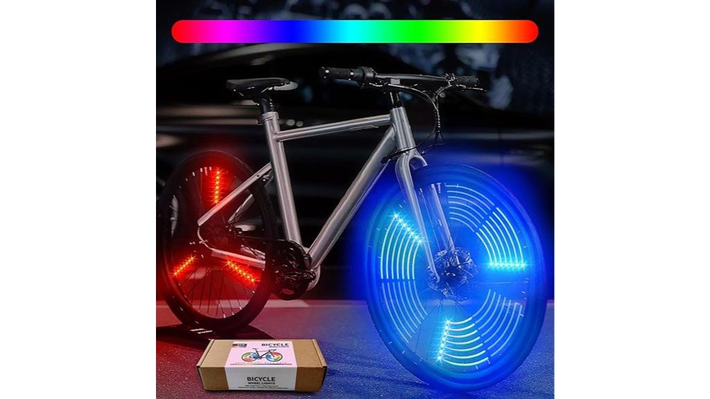 colorful bicycle wheel lights
