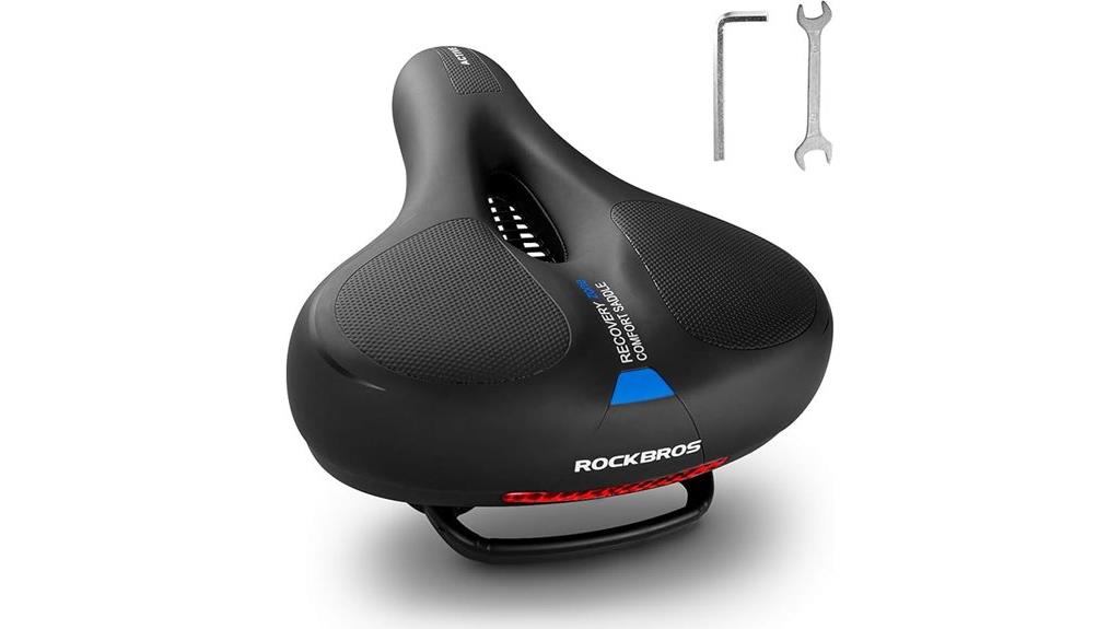 comfortable shock absorbing saddle