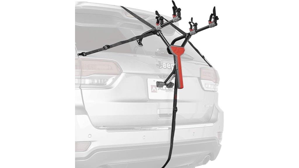 compact 2 bike trunk rack