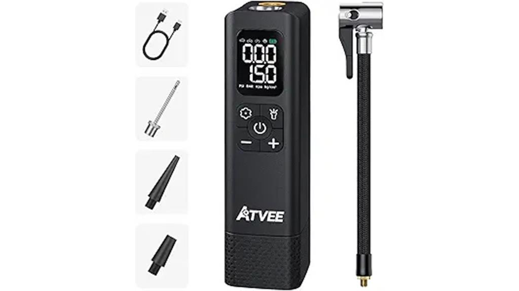 digital dual valve bicycle pump