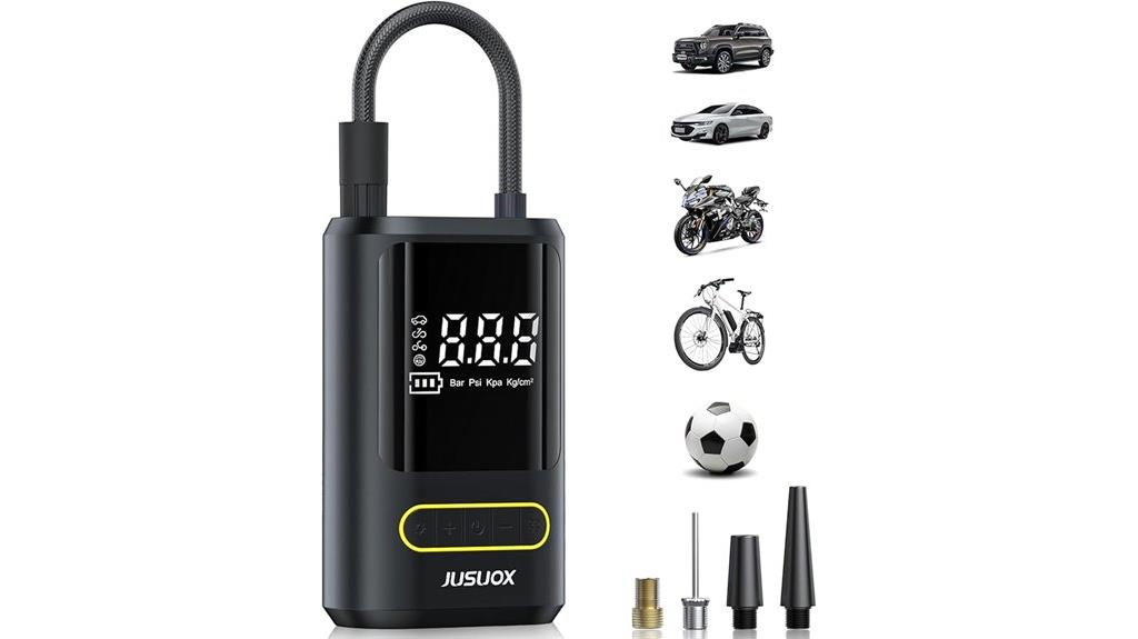 digital tire inflator with auto shutoff