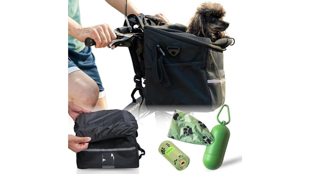dog bike basket lightweight design