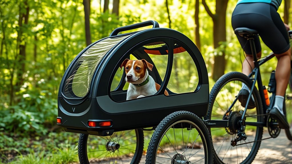 dog trailer safety features