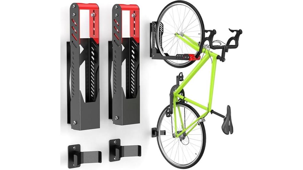 dual swivel bike wall mount