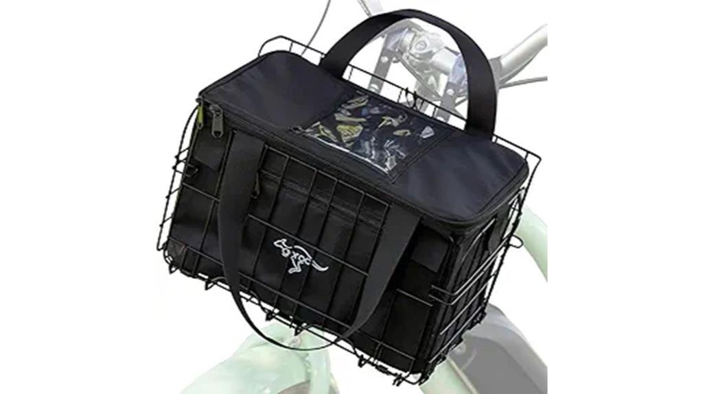 foldable bike basket cooler