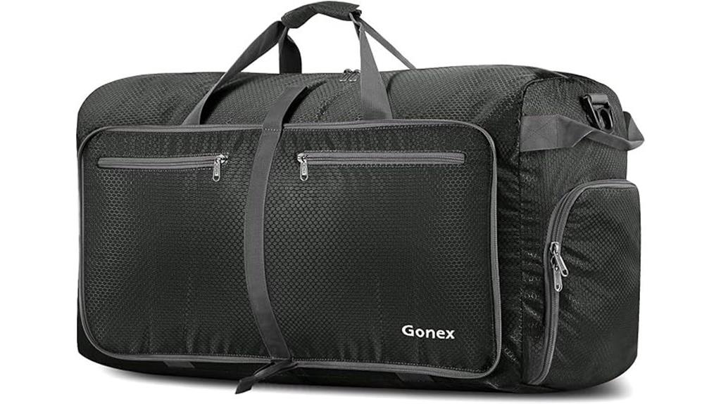 foldable duffle with shoe section