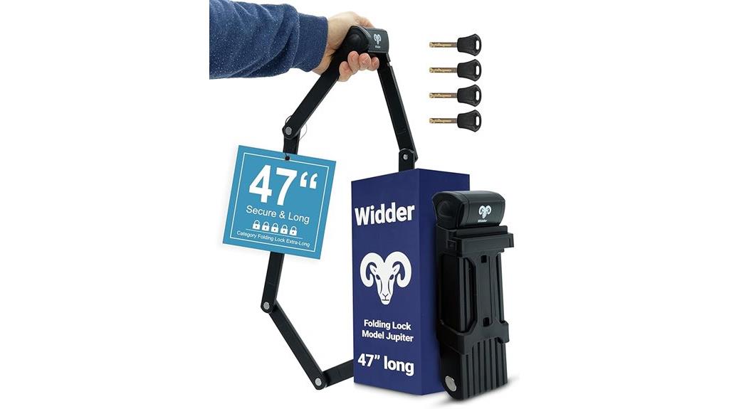 folding bicycle lock set