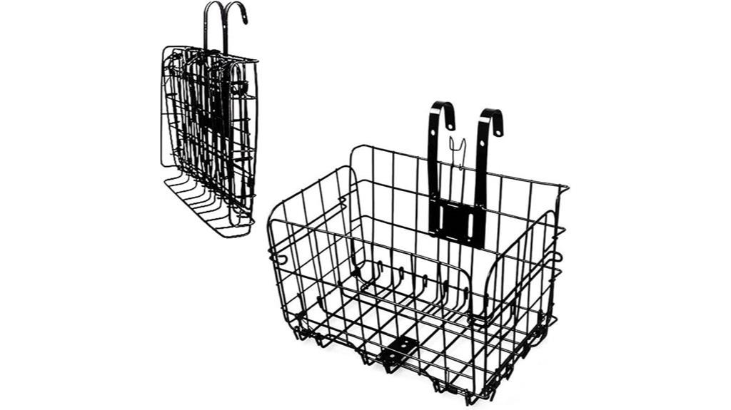 folding bike basket rack