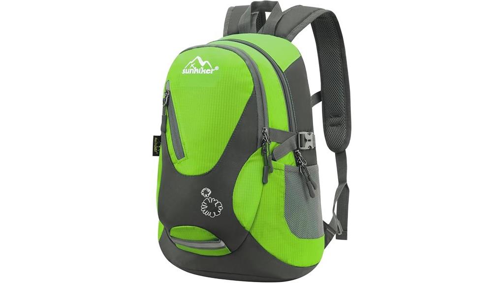 green water resistant daypack
