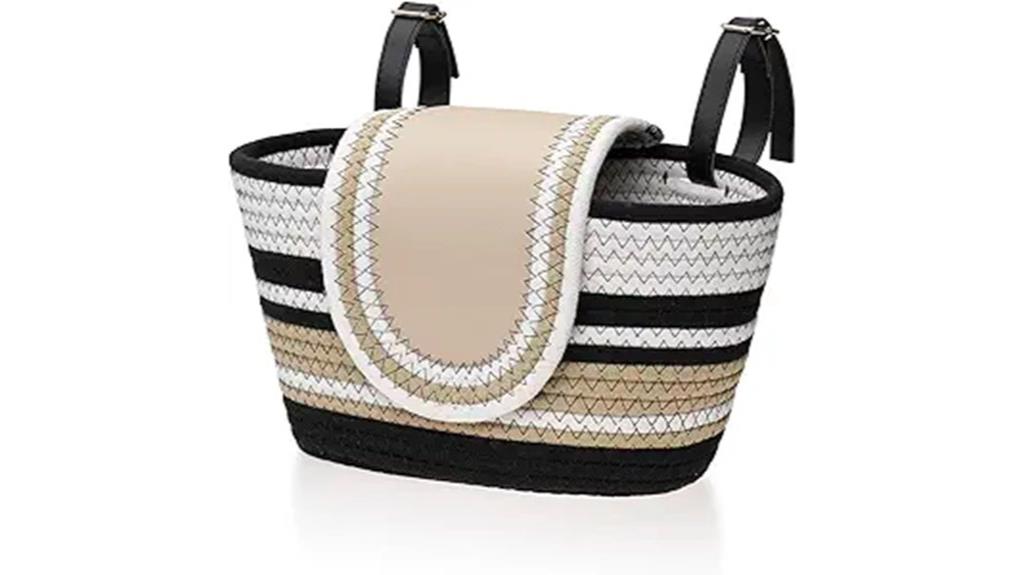 handcrafted woven bike basket