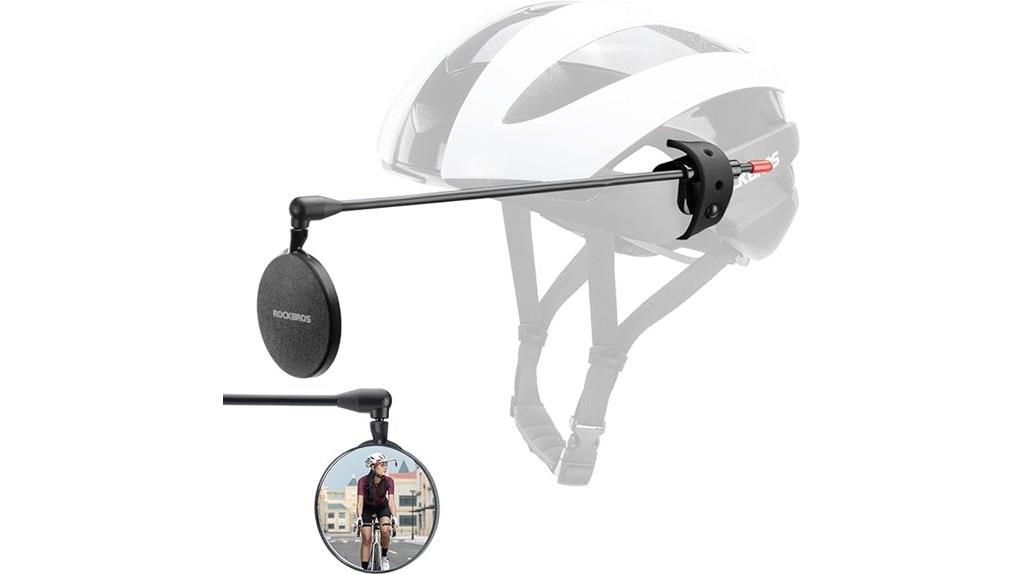 Helmet Mirror Bicycle Helmet Rearview Mirror, 360 Degree Adjustable Cycling Helmet Bike Rear View Mirror Cycling Eyeglass Rearview Mirror Bicycle Rear View Mirror R Bike Mirrors Handlebar Rearview Mirror