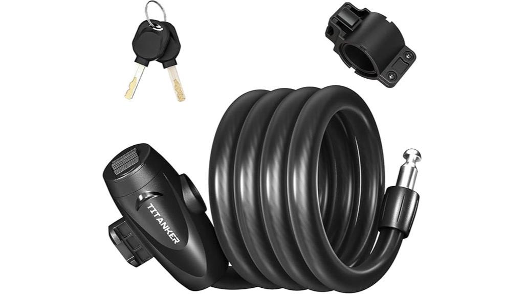 heavy duty coiled bicycle lock