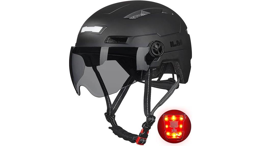 helmet with led goggles