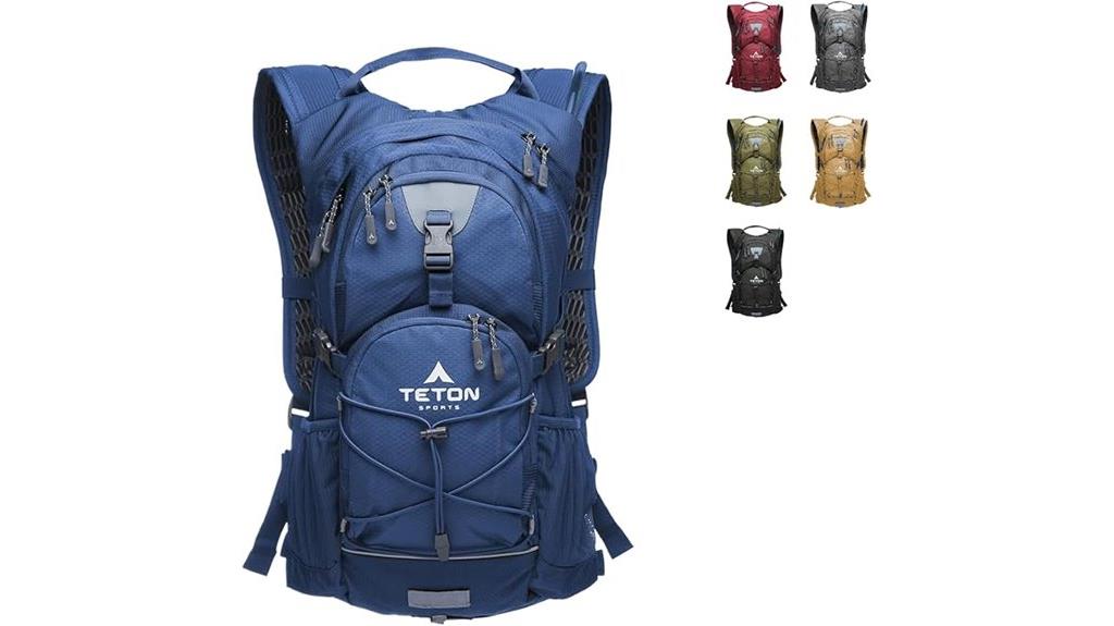 hydration backpack with rain cover