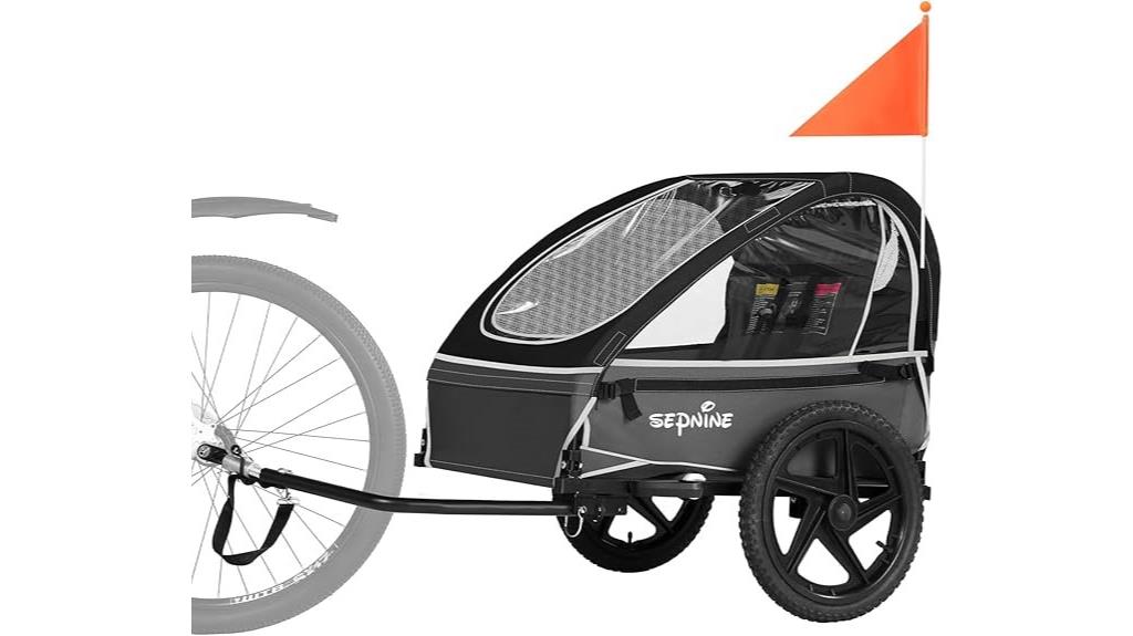 kids bike trailer with harness