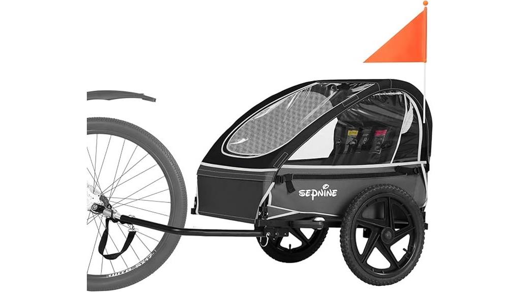 kids bike trailer with harness