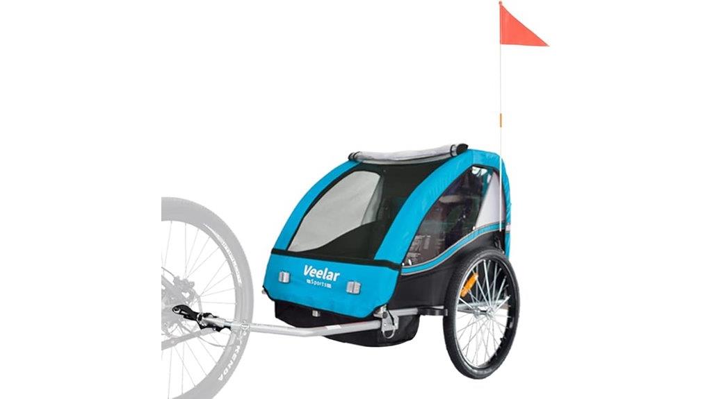 kids double seat trailer