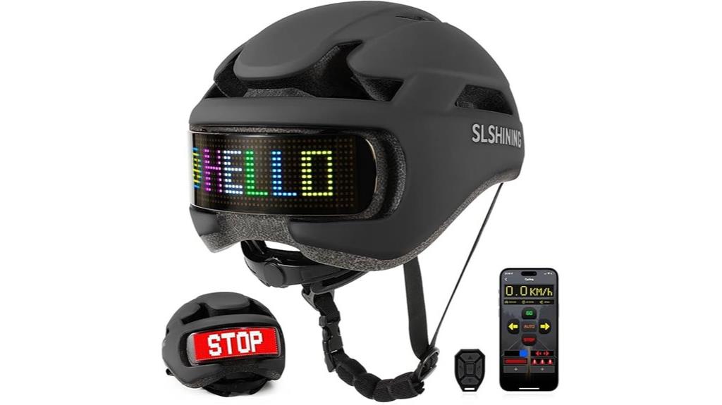 led equipped smart bike helmet