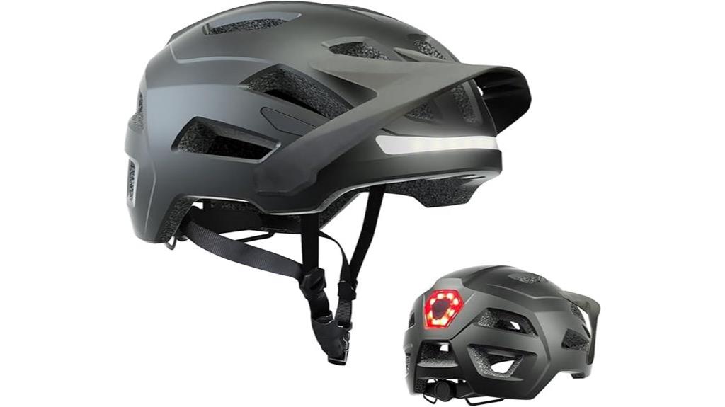led lit bike helmet