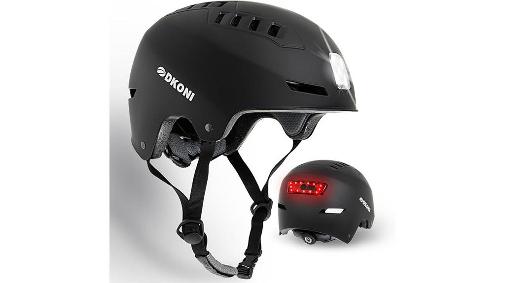 led lit cycling helmet