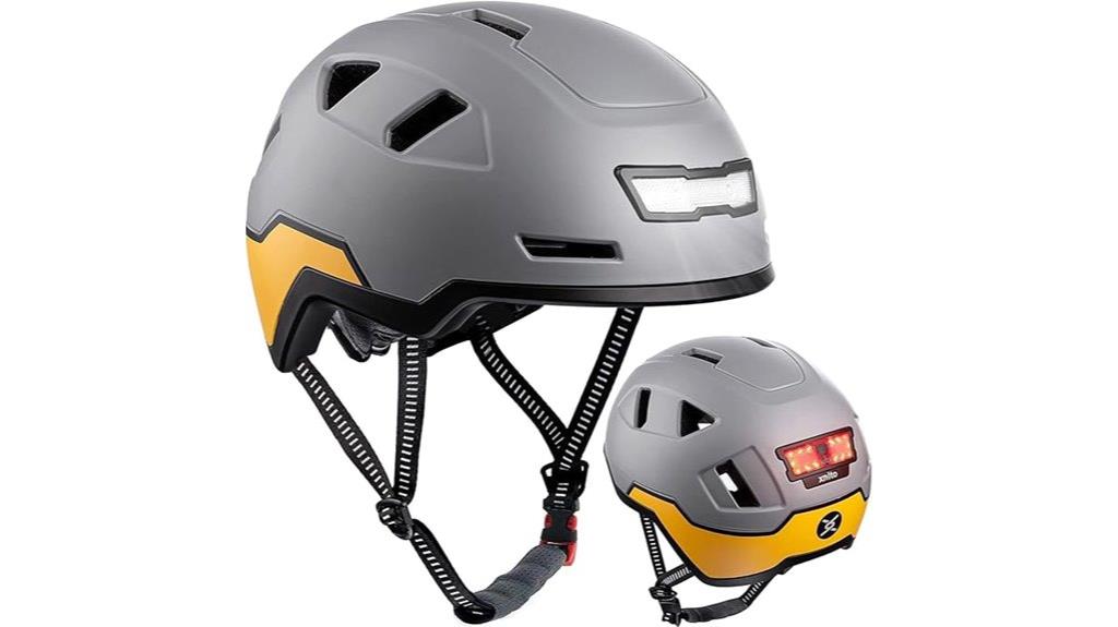 led lit urban bike helmet