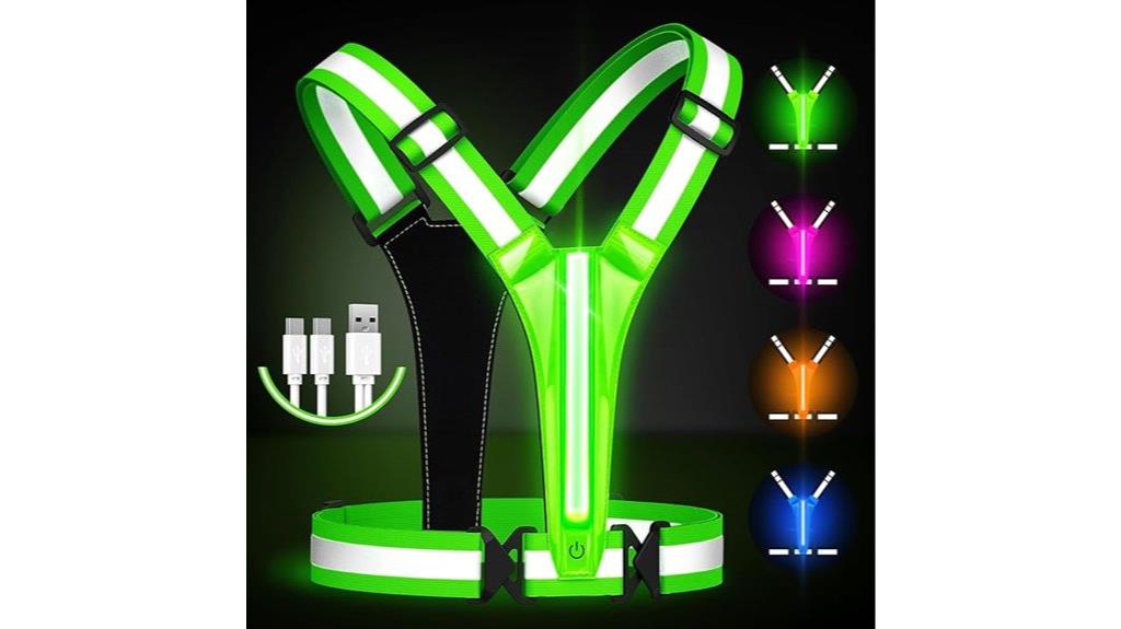 led reflective running vest