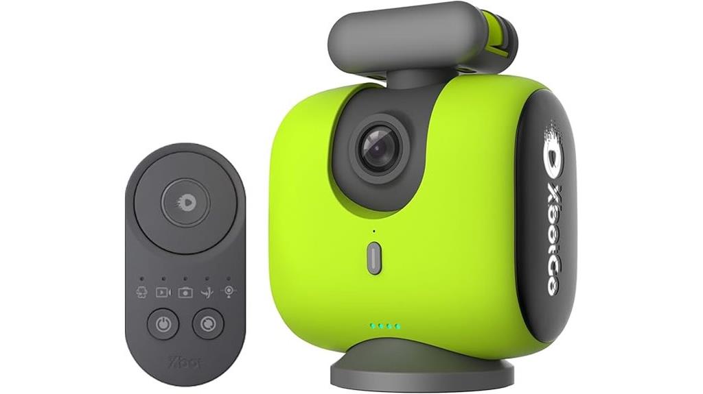 lemon green action camera