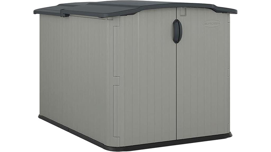 lockable outdoor storage shed