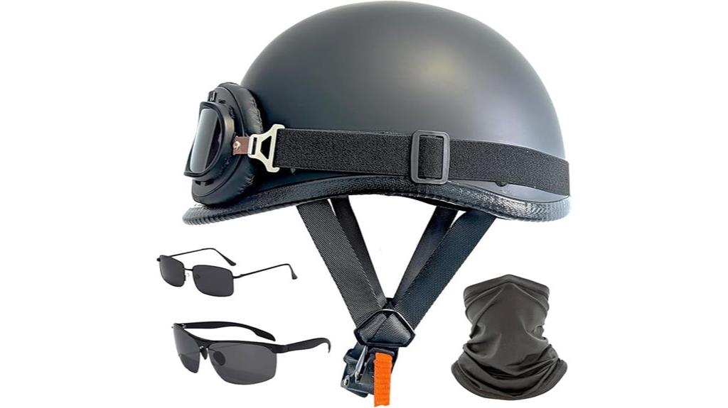 motorcycle helmet with sunglasses
