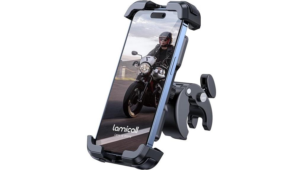 motorcycle phone mount with lock