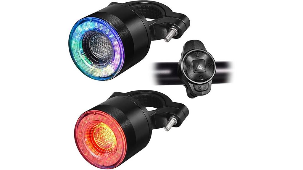 multicolor remote bike light