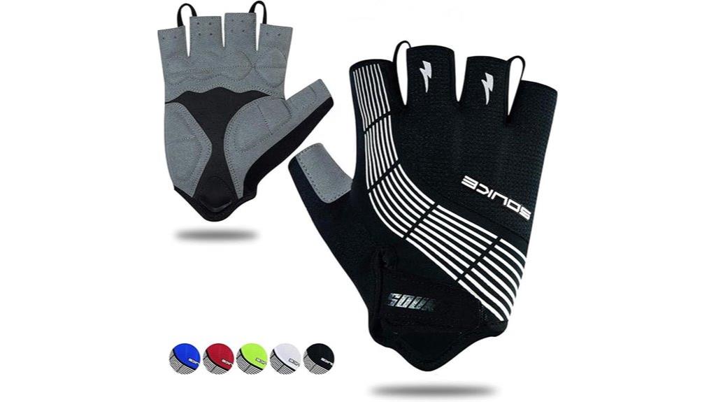 padded half finger cycling gloves