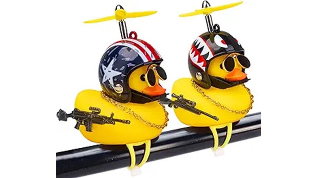 pair of rubber duck ornaments