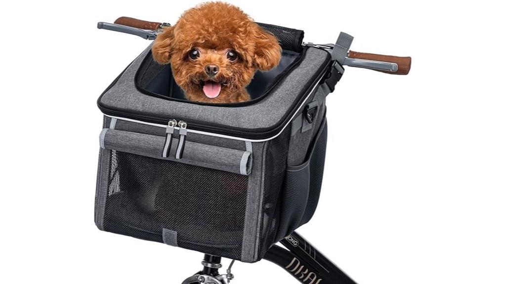 pet bike basket with mesh