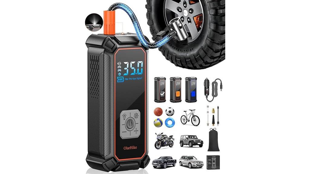 portable cordless tire inflator