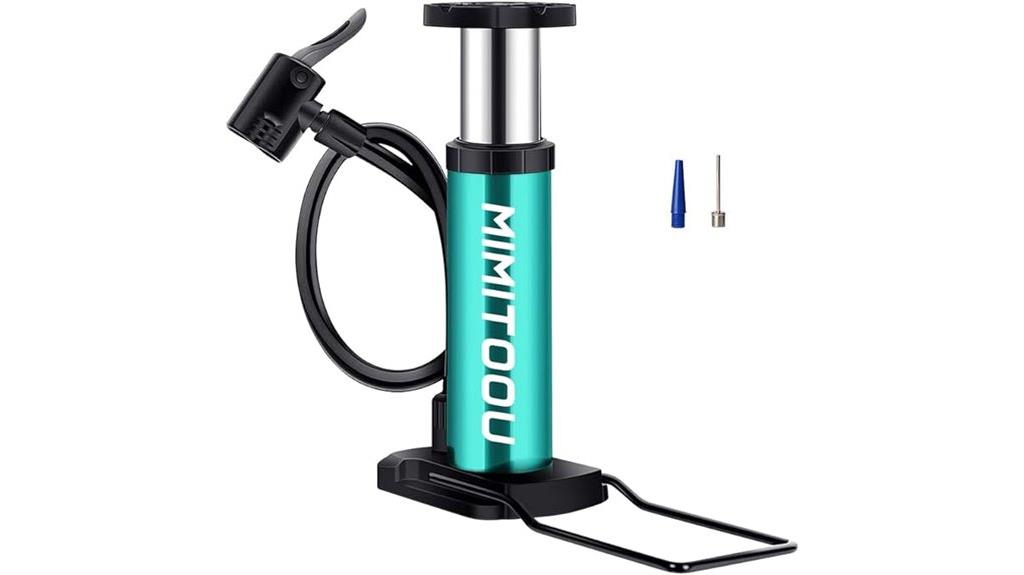 portable dual valve bicycle pump