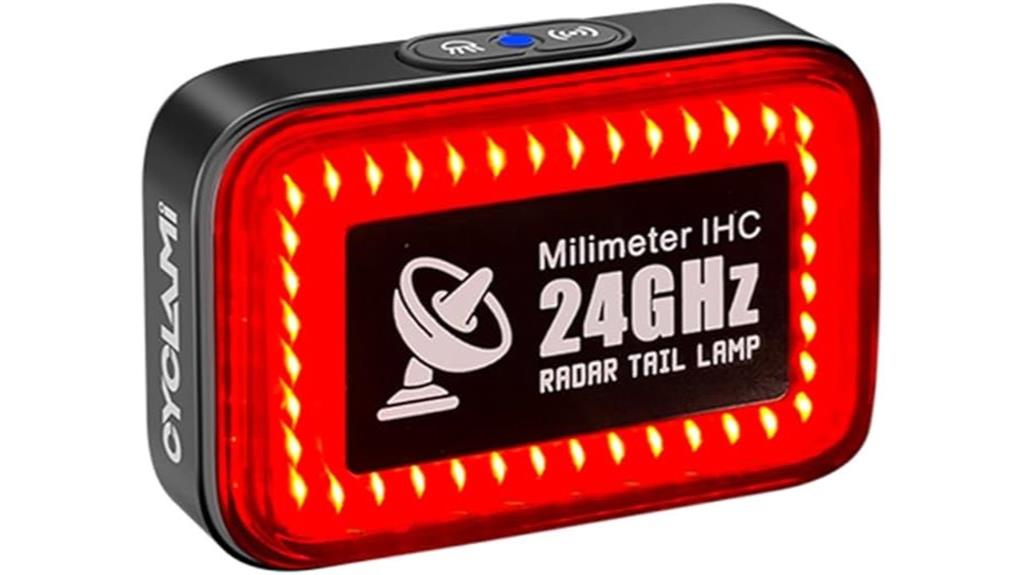 radar enabled bike tail light