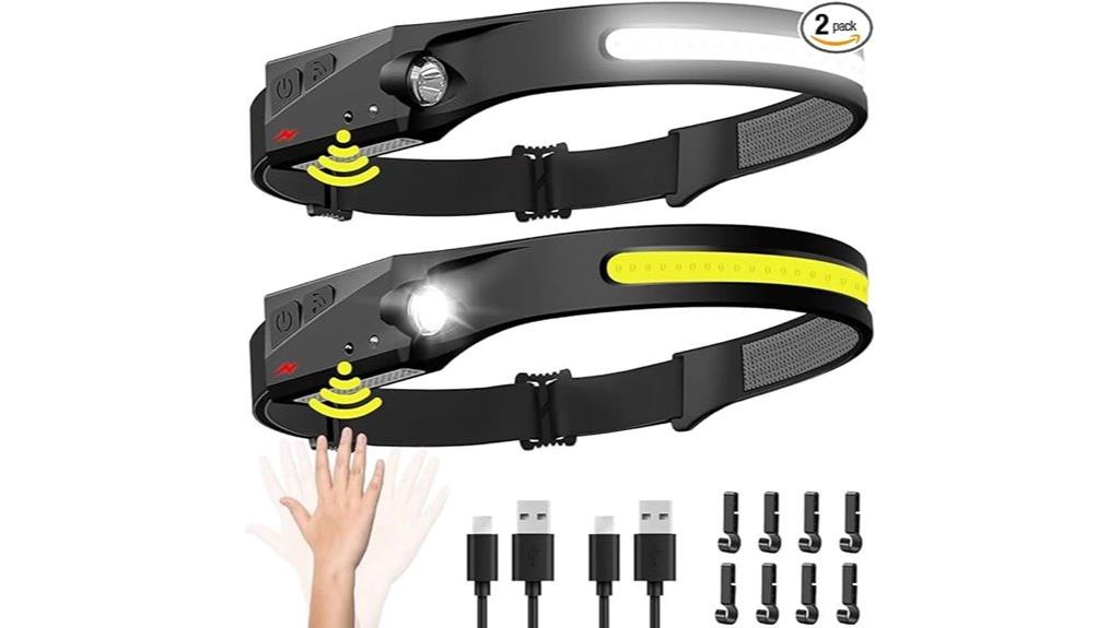 rechargeable 2 pack headlamps