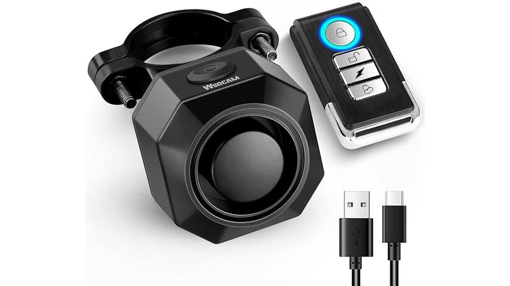 rechargeable bike alarm remote
