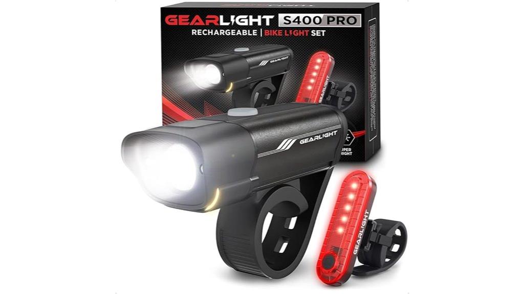 rechargeable bike light set