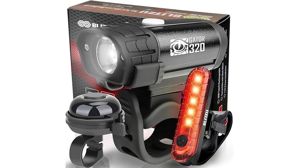 rechargeable bike light set