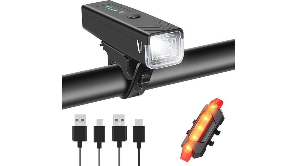 rechargeable bike light set